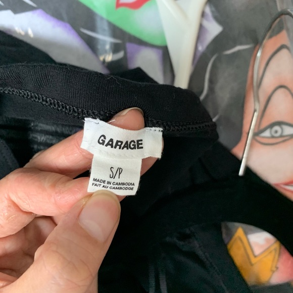 3/$30 Garage black mini tank skater dress with sheer waist - Picture 5 of 5